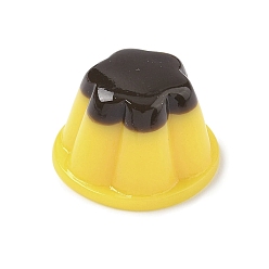 Желтый Кабошоны из смолы, имитация еды, пудинг, желтые, 15.5x22.5~23.5 мм