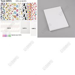 (52) Непрозрачная лаванда Наборы для изготовления книг своими руками, включая прозрачную акриловую доску, чистый лист бумаги, кистями, УФ-наклейки, разноцветные, 116~120x36~43x0.5 мм