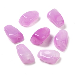 Orchid Transparent Acrylic Beads, Orchid, 14.5x11.5x9.5mm, Hole: 1.8mm, about 575pcs/500g