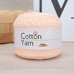 PeachPuff Cotton Yarn, for DIY Crochet Crafts, PeachPuff, 2.5~3mm