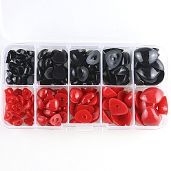 Mixed Color Flat Triangle Plastic Craft Safety Screw Noses Set, Animal Bear Doll Making Supplies, Mixed Color, 7x9mm, 150pcs/box
