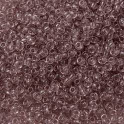 (RR142L) Transparent Light Amethyst Миюки круглые бусины рокайль, японский бисер, (rr 142 l) прозрачный светлый аметист, 8/0, 3 мм, отверстие : 1 мм, Около 422~455 шт / 10 г