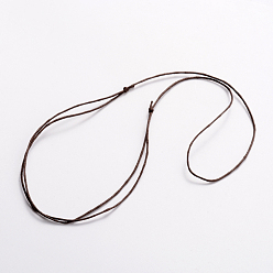 Coconut Brown Korea Waxed Cotton Cord Necklace Making, Adjustable, Coconut Brown, 14.5 inch~29 inch(37~74cm)
