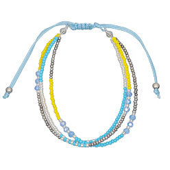Color 11 Bohemian Style Colorful Beaded Crystal Bracelet for Women