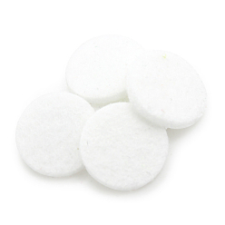 White Fibre Perfume Pads, Essential Oil Diffuser Locket Pads, Flat Round, White, 2.2cm