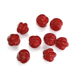 Красный Непрозрачные акриловые бусины, выпечка окрашены, красные, 16x16 мм, отверстие : 3 мм