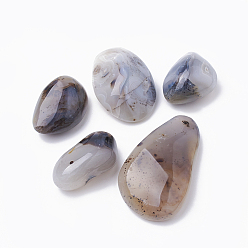 Chalcedony Natural Marine Chalcedony Decorations, Large Tumbled Stones, Healing Stones for Chakras Balancing, Crystal Therapy, Meditation, Reiki, Nuggets, 70~120x40~68x20~38mm, about 5pcs/1000g