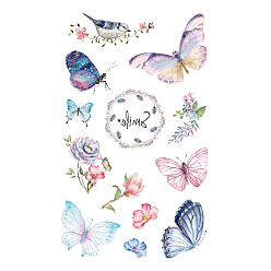 Бабочка Боди-арт татуировки наклейки, съемные временные татуировки бумажные наклейки, бабочки, 12x7.5 см