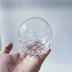Claro Cubierta de cúpula de vidrio, vitrina decorativa, terrario de campana cloche con base de vidrio, Claro, 100x108 mm