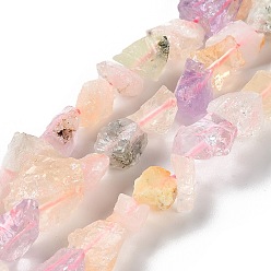 Mixed Stone Raw Rough Natural Mixed Gemstone Beads Strands, Nuggets, 4~11x4.5~14.5x4.5~14.5mm, Hole: 0.8mm, about 41~43pcs/strand, 15.35~15.94''(39~40.5cm)