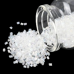 Прозрачный Два Бисер резать стекло, шестиугольник, прозрачные, Размер : диаметром около 1.8 мм , Около 4500 шт / 50 г