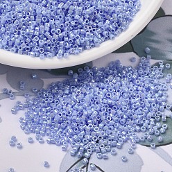 (DB1577) Opaque Agate Blue AB MIYUKI Delica Beads, Cylinder, Japanese Seed Beads, 11/0, (DB1577) Opaque Agate Blue AB, 1.3x1.6mm, Hole: 0.8mm, about 10000pcs/bag, 50g/bag