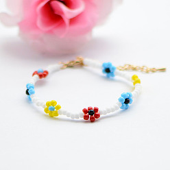 S003_01 Color Handmade Simple Sweet Women's Beaded Bracelet - HyunA's Bracelet, Anklet Jewelry.
