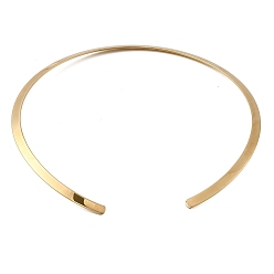 Золотой Вакуумное покрытие pvd 202 ожерелье из нержавеющей стали, жесткое ожерелье для женщин, золотые, внутренний диаметр: 5.51 дюйм (14 см), 6 мм