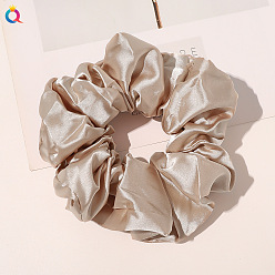 B175 - Super Large Hair Bun Maker - Champagne Color Chic Fabric Bow Hair Scrunchies for Women, 15cm Big Bowknot Headbands Accessories