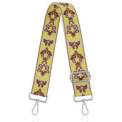 Yellow Ethnic Style Embroidered Adjustable Strap Accessory, Yellow, 130x5cm