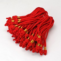 Red Nylon Cord Loops, Red, 140mm
