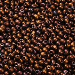 (DP2005) Matte Metallic Dark Raspberry Iris Миюки 3.4мм капельные бусины, японский бисер, матовый ирис, (dp2005) матовый металлик темно-малиновый ирис, 3.4x3 мм, отверстие : 0.65 мм, Около 180 шт / 10 г