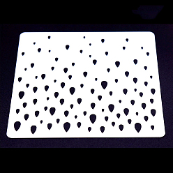 Teardrop Plastic Impression Mat Mold, Square, Ceramic & Clay Tools, Teardrop Pattern, 13x13cm