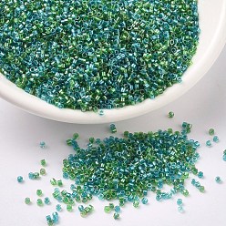 (DB0984) Sparkling Lined Aqua Fresco Mix(Aqua Teal Green)  MIYUKI Delica Beads, Cylinder, Japanese Seed Beads, 11/0, (DB0984) Sparkling Lined Aqua Fresco Mix(Aqua Teal Green) , 1.3x1.6mm, Hole: 0.8mm, about 10000pcs/bag, 50g/bag