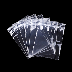 Clear Polypropylene Zip Lock Bags, Top Seal, Resealable Bags, Self Seal Bag, Rectangle, Clear, 9.8x7cm, Unilateral Thickness: 2 Mil(0.05mm), Inner Measure: 8.5x7cm