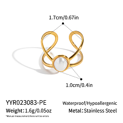 Природный Драгоценный Камень Овальное кольцо с натуральным драгоценным камнем, манжетное кольцо из нержавеющей стали для женщин, реальный 18 k позолоченный