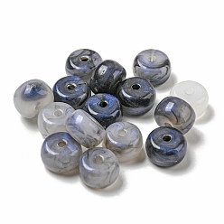 Prussian Blue Opaque Acrylic Bead, Rondelle, Prussian Blue, 8x5mm, Hole: 1.6mm