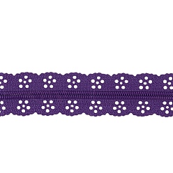 Индиго Аксессуары для одежды, нейлоновая кружевная молния, Компоненты застежки-молнии, индиговые, 34x2.4 см