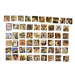 Dog 55Pcs 55 Styles PVC Plastic Shiba Inu Dog Stickers Sets, Waterproof Adhesive Decals for DIY Scrapbooking, Photo Album Decoration, Dog Pattern, 44~56.5x44~45x0.3mm, 1pc/style