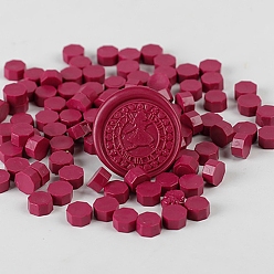 Medium Violet Red Sealing Wax Particles, for Retro Seal Stamp, Octagon, Medium Violet Red, Package Bag Size: 114x67mm, about 100pcs/bag