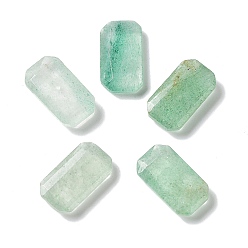 Клубничный Кварц Натуральные зеленые клубничные кварцевые кабошоны, прямоугольник граненый, 15x8.5x3.6 мм
