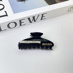 Black - 9cm*4.5cm Заколка для волос со сверкающими стразами для женщин — элегантный зажим в форме дуги, подходящий для хвоста