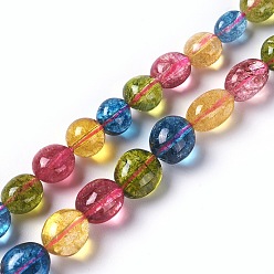 Colorful Natural Quartz Beads Strands, Tumbled Stone, Nuggets, Dyed & Heated, Colorful, 12~18x12~14mm, Hole: 1mm, about 27pcs/strand, 15.3 inch(39cm)