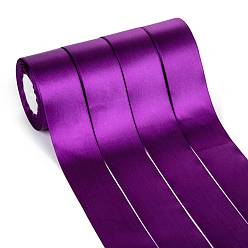 Indigo Single Face Solid Color Satin Ribbon, for Crafting, Sewing, Wedding Decorator, Indigo, 2 inch(48~50mm), about 25yards/roll(22.86m/roll), 4rolls/group, 100yards/group(91.44m/group)