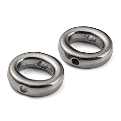 Stainless Steel Color 316 Surgical Stainless Steel Bead Frame, Rings, Stainless Steel Color, 10x11x3mm, Hole: 1.2mm