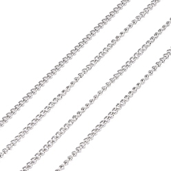 Нержавеющая Сталь Цвет Не тускнеет 3.28 ножки 304 цепи из нержавеющей стали, несварные, цвет нержавеющей стали, 2.7x2x0.5 мм
