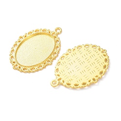 Золотой Тибетский стиль овальный сплава настройки кулон кабошон, без свинца и без кадмия, золотые, лоток: 25x18 м, 39x29x2 мм, отверстие : 2.5 мм, Около 300 шт / 1000 г