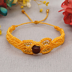 X-B210012D Handmade Ethnic Style Bracelet with Natural Stone Beads - Retro and Unique