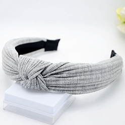 Gainsboro Cloth Hair Bands for Women, with Plastic Finding, Knot, Gainsboro, 30~60mm