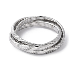 Нержавеющая Сталь Цвет 304 из нержавеющей стали браслеты простирания, браслеты крест-накрест для женщин, цвет нержавеющей стали, внутренний диаметр: 2-1/8 дюйм (5.5 см), 8 мм