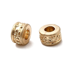 Матовый Золотой Цвет Сплавочные бусины, круглые, без кадмия, без никеля и без свинца, долговечный, матовый золотой цвет, 6x4 мм, отверстие : 2.5 мм