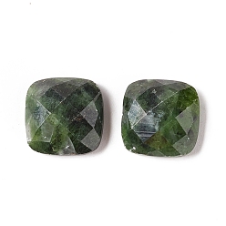 Diopside Natural Green Diopside Cabochons, Faceted, Square, 12x12x4~4.5mm