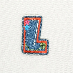 Letter L Computerized Embroidery Cloth Iron on/Sew on Patches, Costume Accessories, Appliques, Letter.L, 36x25mm