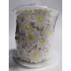 Yellow NBEADS 7Yards Daisy Pattern Polyester Lace Trim, with Spools, Yellow, 1 inch(25mm), about 7yards/roll(6.4m/roll)