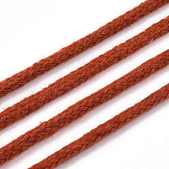 Chocolate Cotton String Threads, Macrame Cord, Decorative String Threads, for DIY Crafts, Gift Wrapping and Jewelry Making, Chocolate, 3mm, about 109.36 Yards(100m)/Roll.