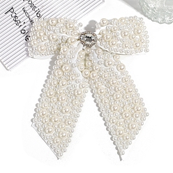 Белый Ткань заколки, аксессуары для волос для женщин и девочек, бантом, белые, 180x150 мм