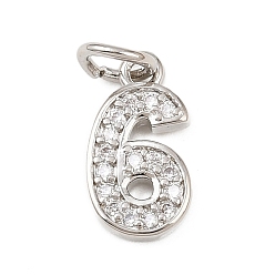 Платина Латунные микропаве прозрачные кубические циркониевые подвески, число, долговечный, без кадмия и без свинца, стойки покрытие, с целью перехода в кольце, платина, 12.5x6.5x1.8 мм, отверстие : 3.4 мм
