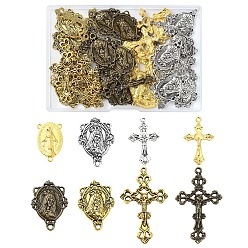 (52) Непрозрачная лаванда 40 шт 8 стили подвески из сплава в тибетском стиле, разнообразные, разноцветные, 23~43.5x14.5~26x2~3 мм, отверстие : 1~4 мм, 5 шт / стиль