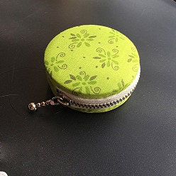 Green Yellow DIY Macaron Coin Purse Kits, Including Aluminium Macaron Bag Button, Zipper, Cloth, Needle & Thread, Green Yellow, Finish Product: 6.2cm