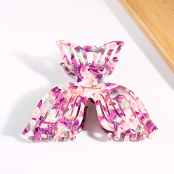 Темно-Розовый Зажим для волос, Заколка для волос с хвостиком из ацетата целлюлозы для девочек и женщин, темно-розовыми, 76x105x50 мм